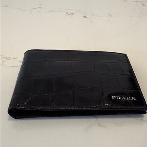 Prada Crocco Bifold Wallet
